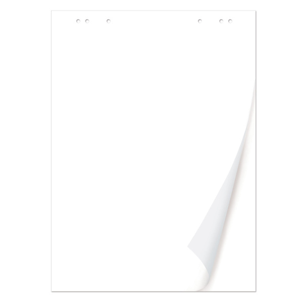 Блокнот для флипчарта ПЛОТНЫЙ 80 г/м2, BRAUBERG, 50 листов, ЧИСТЫЕ, 67,5*98 см,128648