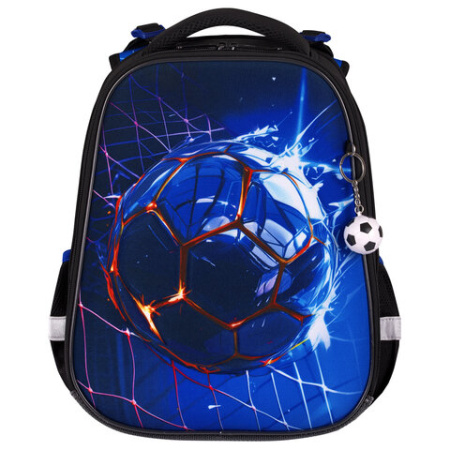 Ранец BRAUBERG PREMIUM, 2 отделения, с брелоком, "Score goal", 3D-панель, 38х29х16 см, 273102 - МСК «Форвард»