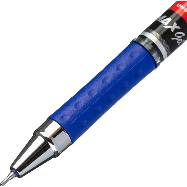 Ручка гелевая Unomax (Unimax) Max Gel синяя узел 0,5мм игольч. након. грип корпус прозрачный 722472 - МСК «Форвард»
