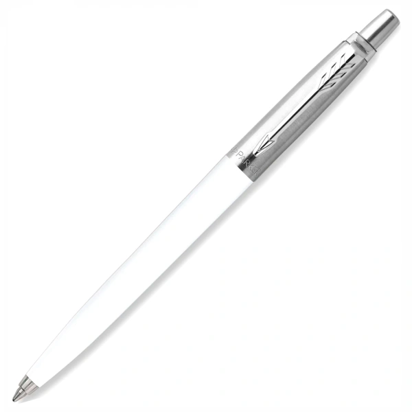 Ручка шариковая PARKER Jotter Orig White, корпус белый, детали нерж. сталь, синяя, RG0032930 143867