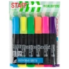 Набор текстовыделителей 6 НЕОНОВЫХ ЦВЕТОВ, АССОРТИ, STAFF College "STICK NEON", линия письма 1-4 мм, скошенный наконечник, 152534 - МСК «Форвард»