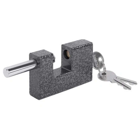 Замок навесной чугунный 80 мм "Гаражный" с полимерным покрытием, 3 ключа, RABBITEX (РАББИТЕКС), 671302 - МСК «Форвард»