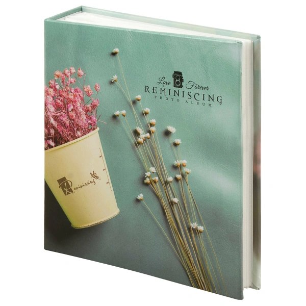 Фотоальбом BRAUBERG "На бирюзовом фоне" на 200 фото 10*15см, твердая обложка, термосварка, 391166