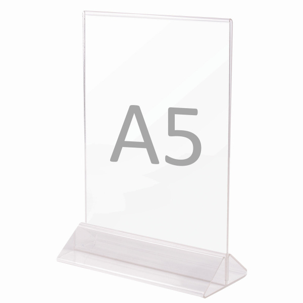 Подставка настольная для рекламных материалов ВЕРТИКАЛЬНАЯ (215х148мм), А5,двусторонняя,STAFF,291175