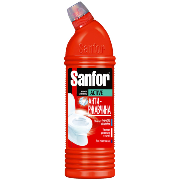 Чистящее средство 750г SANFOR Activ (Санфор Актив) "Антиржавчина", гель, 1557 601969