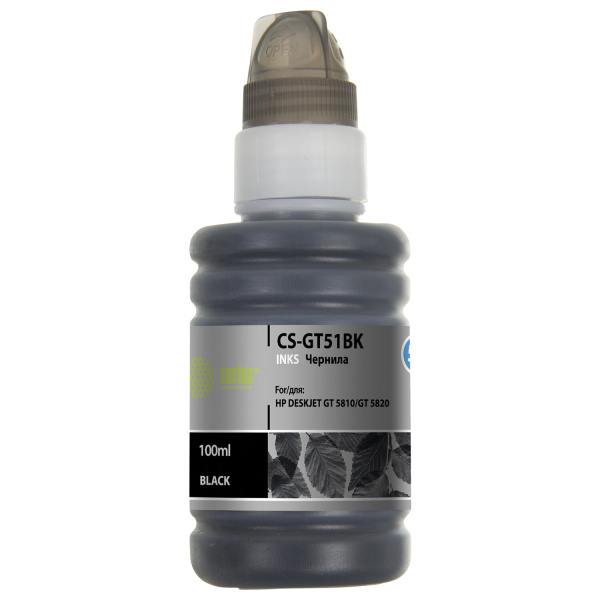 Чернила CACTUS (CS-GT51BK) для СНПЧ HP DeskJet GT 5810/5820, черные, 0,1л CS-GT51BK 362951