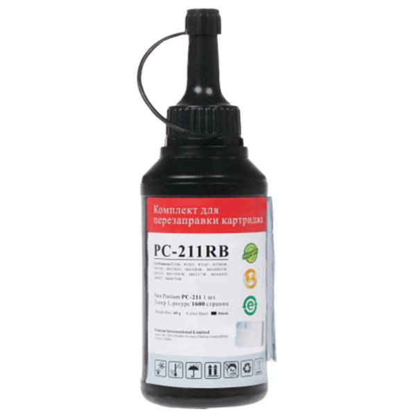 Заправочный комплект PANTUM (PC-211PRB) P2200/P2207/P2500W/M6500/M6607, ресурс 1600стр + чип, ориг. 362366