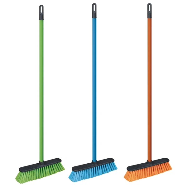 Щетка для уборки с черенком 110см, ширина 31см, щетина 7см, пластиковая, еврорезьба, AZUR 51030 604586