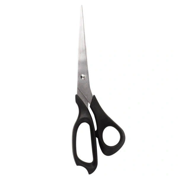 Ножницы STAFF Basic 210мм, чёрные, ПВХ чехол с европодвесом, 235460