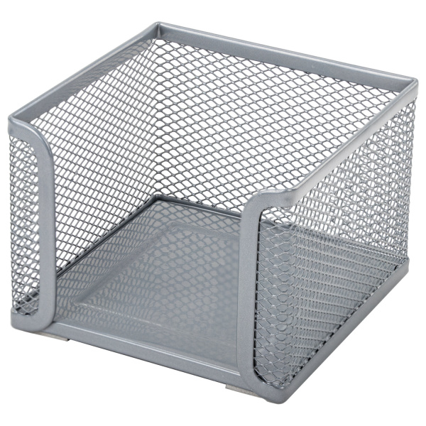 Подставка для бумажного блока BRAUBERG "Germanium", металлическая, 78х105х105мм, серебр, 231945