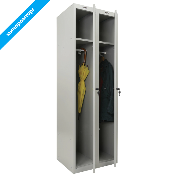 Шкаф металлический для одежды BRABIX LK 21-80, 2 секции, (в1830*ш800*г500мм;37кг), 291129 S230BR4061