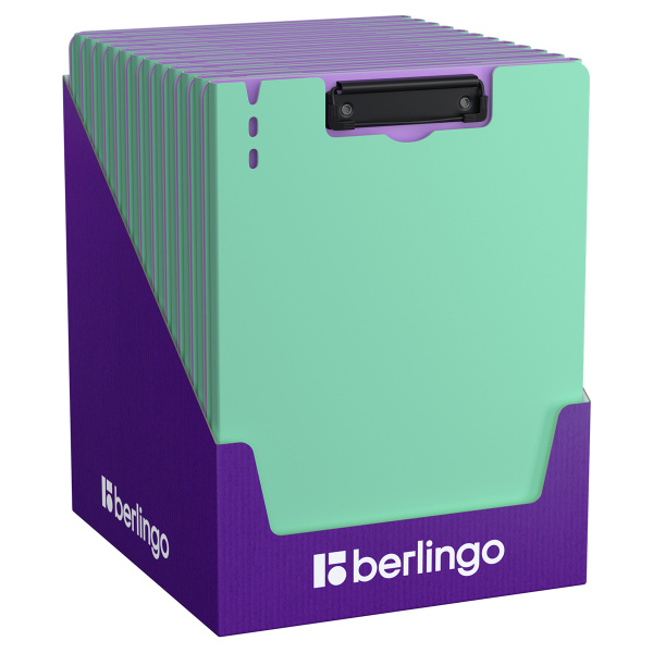 Папка-планшет с зажимом Berlingo "Haze" А4, пластик (полифом), 1800мкм, мятная PPf_93922 375520 - МСК «Форвард»