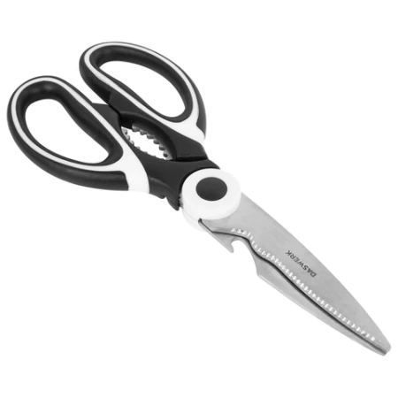 Ножницы кухонные DASWERK (ДАСВЕРК), 210 мм, с орехоколом, открывашкой, футляром для лезвий, 608904 - МСК «Форвард»