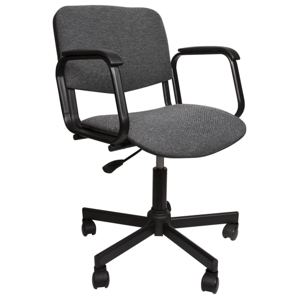 Кресло оператора КР08, с подлокотниками, серое, ш/к 84095 КР01.00.08-102-531635