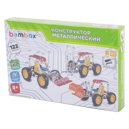 Конструктор металлический "Техника 3 в 1", с подвижными деталями, 122 элемента, BAMBOX (БАМБОКС), 666366 - МСК «Форвард»