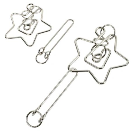 Головоломки металлические большие ЗОЛОТАЯ СКАЗКА, набор 6 штук, MEDIUM level, 664926 - МСК «Форвард»