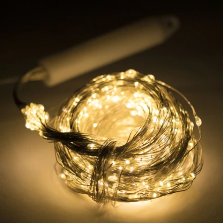 Электрогирлянда-конский хвост уличная, 3 м, 600 LED, тёплый белый, 220 V, контроллер, ЗОЛОТАЯ СКАЗКА, 592553 - МСК «Форвард»