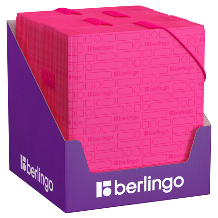 Папка для тетрадей на резинке Berlingo "Your Way" А5+, 600мкм, розовый неон FB5_A5896 372837 - МСК «Форвард»