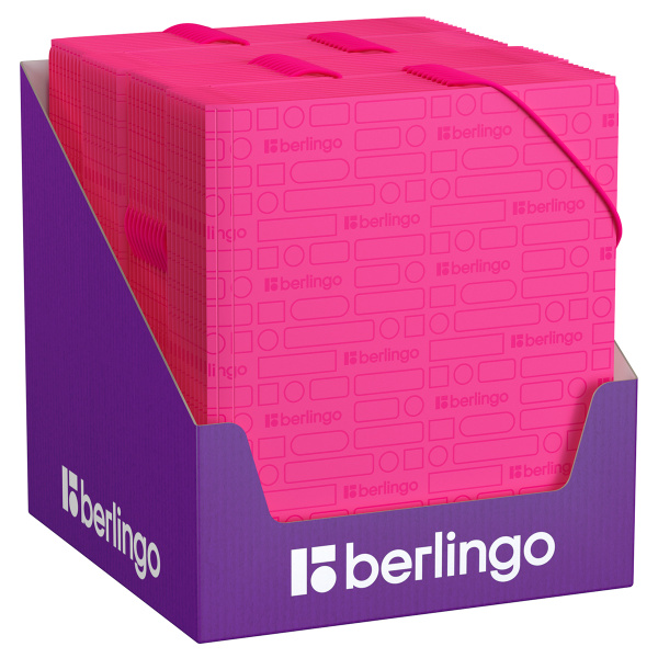 Папка для тетрадей на резинке Berlingo "Your Way" А5+, 600мкм, розовый неон FB5_A5896 372837 - МСК «Форвард»