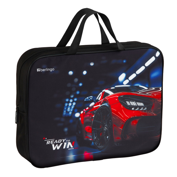 Папка текстильная с ручками 1 отделение, А4 Berlingo "Ready to win", 350*265*75мм, текстиль, на молнии FB-EX-1226 390100