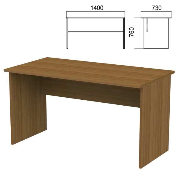 Стол письменный "Арго" (ш1400*г730*в760 мм), орех, А-003, 641259