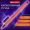 Ручка капиллярная (линер) ЧЕРНАЯ, BRAUBERG "FINE 040", шестигранная, линия письма 0,4 мм, 144139 - МСК «Форвард»