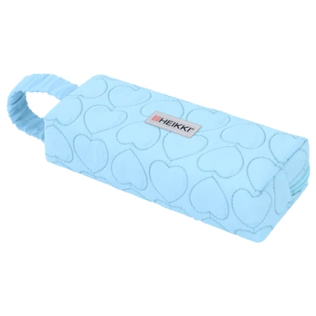 Пенал-косметичка HEIKKI (ХЕЙКИ) с ручкой, 1 отделение, стеганый полиэстер, 21х8х5 см, голубой, 273607 - МСК «Форвард»
