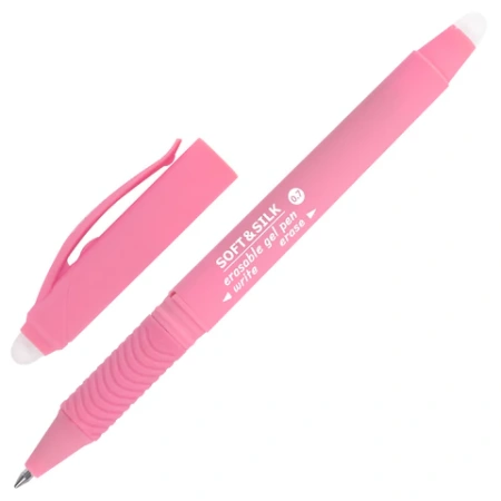 Ручка стираемая гелевая с грипом BRAUBERG "SOFT&SILK PASTEL", СИНЯЯ, корпус ассорти, узел 0,7 мм, 143934 - МСК «Форвард»