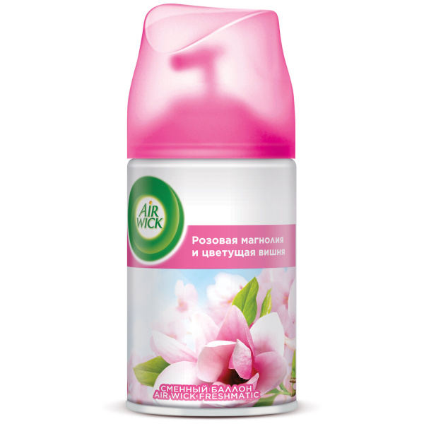 Сменный баллон 250мл AIRWICK "Магнолия и вишня", для автомат. освежителей, универсал, 2243 600586