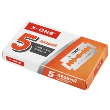 Сменные лезвия из нержавеющей стали для безопасных бритв, 5 штук, Х-ONE (ИКС-УАН), 700038 - МСК «Форвард»