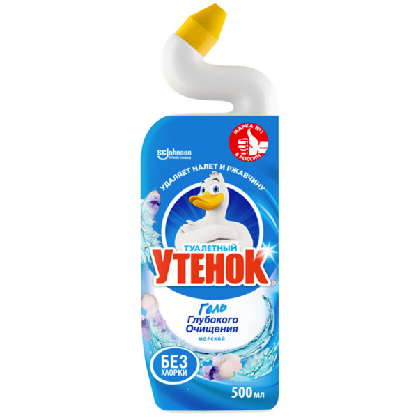 Средство для уборки туалета 500мл ТУАЛЕТНЫЙ УТЕНОК "Морской", 600328