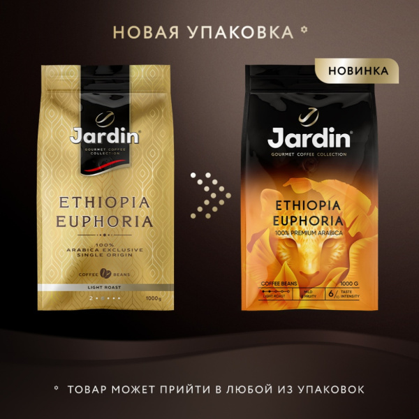 Кофе в зернах Jardin Ethiopia Euphoria арабика 100% 1 кг 835151 - МСК «Форвард»