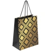 Пакет подарочный 12шт 18x10x23 см, ЗОЛОТАЯ СКАЗКА "Gold Luxury", тиснение фольгой, чёрный, 608248 - МСК «Форвард»