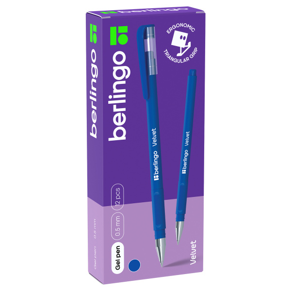 Ручка гелевая Berlingo "Velvet" синяя, 0,5мм, прорезиненный корпус CGp_50126 243044 - МСК «Форвард»