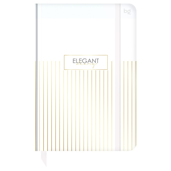 Ежедневник недатированный А5, 136л., 7БЦ BG "Minimal. White", глянцевая ламинация, отд. фольгой DuА5_64350 376403