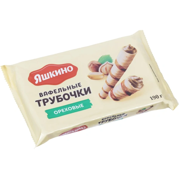 Вафельные трубочки Яшкино ореховые 190 г КВ328 450177