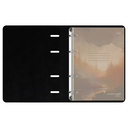 Тетрадь на кольцах А5, 120л., кожзам, BG "Русский дух", иск. кожа, тиснение фольгой 367488 - МСК «Форвард»