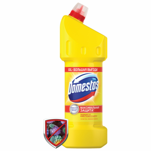 Чистящее средство 1,5л DOMESTOS (Доместос) "Лимонная свежесть", с отбеливающ. Эффектом, 606082