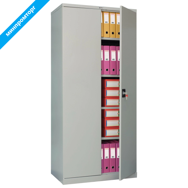 Шкаф металлический офисный BRABIX MK 18/91/37, (в1830*ш915*г370мм;45кг), 4 полки, разборный, 291135 
