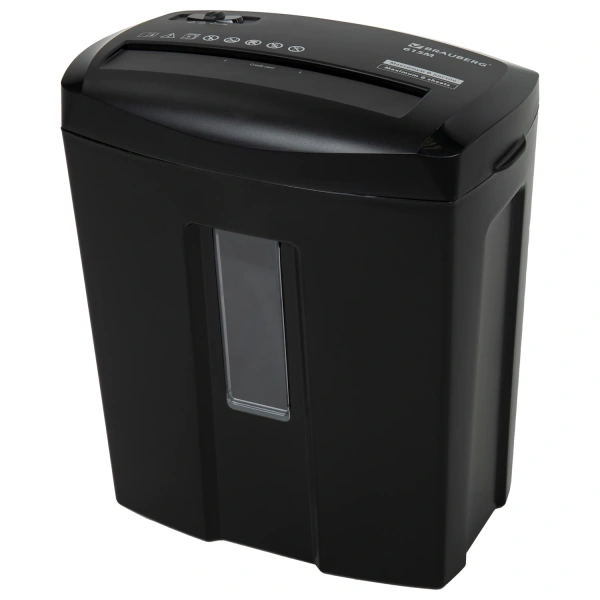 Уничтожитель (шредер) BRAUBERG 615M, 5 уровень секретности, фрагменты 3х12мм, 6 листов, 15л, 532152