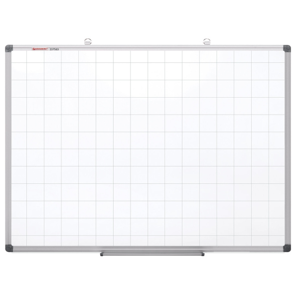 Доска магнитно-маркерная В КЛЕТКУ 60х90см, алюминиевая рамка, BRAUBERG Extra, 237563
