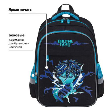 Рюкзак BRAUBERG FAVOUR, 2 отделения, 3 кармана, "Anime fight", 40х29х15 см, 272057 - МСК «Форвард»