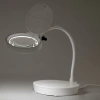 Лупа настольная с LED-ПОДСВЕТКОЙ, диаметр 110 мм, увеличение 3, корпус белый, BRAUBERG, 455930 - МСК «Форвард»
