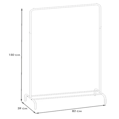 Вешалка для плечиков "Радуга-1", 1500х820х390 мм, металл, белая, ВНП 298 Б ZMI 700924 - МСК «Форвард»