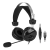 Наушники с микрофоном (гарнитура) A4TECH HU-7P, проводные, 2 м, USB, черные, 1379906 513939 - МСК «Форвард»