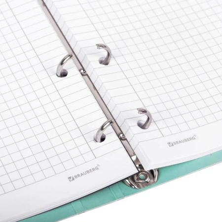 Тетрадь на кольцах А5 160х212 мм, 120 листов, картон, выборочный лак, клетка, BRAUBERG, "Notebook", 404732 - МСК «Форвард»