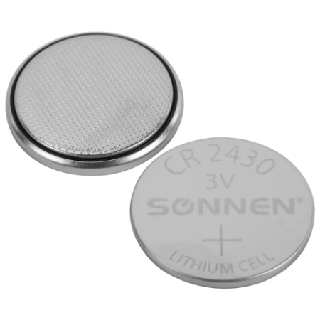 Батарейка литиевая SONNEN Lithium CR2430 "таблетка, дисковая, кнопочная" 1 шт., блистер, 455600 - МСК «Форвард»