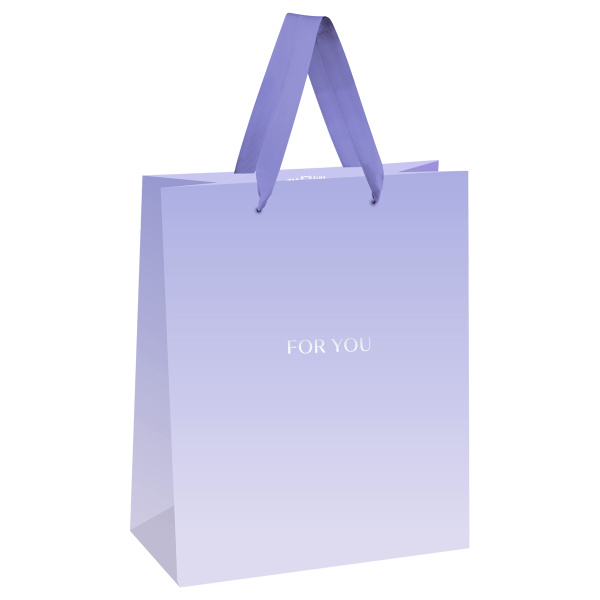 Пакет подарочный 18*23*10см MESHU "For you. Purple", фольга, матовая ламинация MS_66148 382289