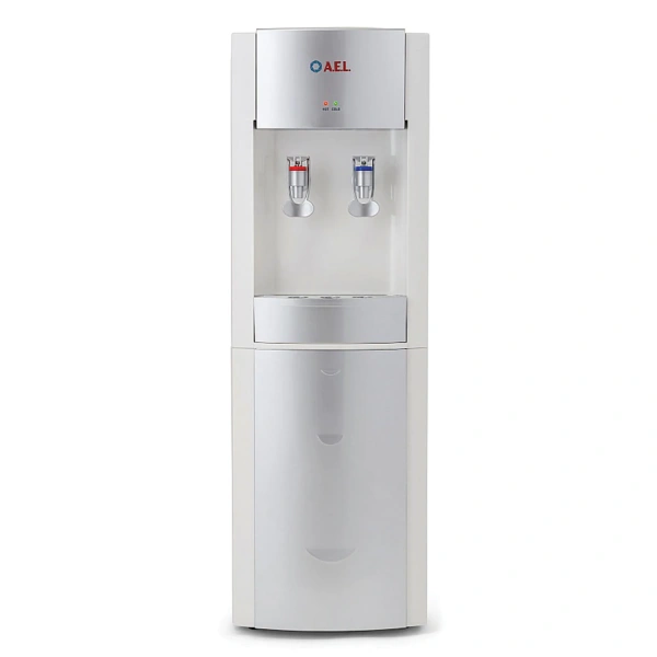 Кулер для воды AEL LD-AEL-28, напольный, НАГРЕВ/ОХЛАЖДЕНИЕ ЭЛЕКТРОННОЕ, 2 крана, белый/серебристый 0 454329 