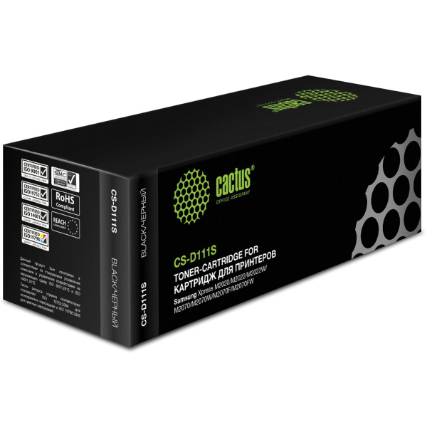 Картридж лазерный CACTUS (CS-D111S) для SAMSUNG SL-M2020/M2020W/M2070, ресурс 1000 стр CS-D111S 361804